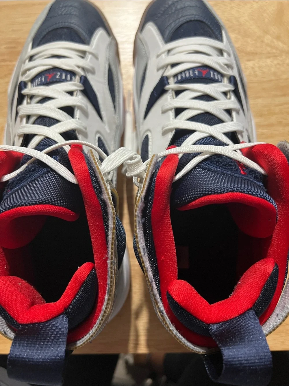 Jordan Kids High-Top Sneakers in Navy/White/Red